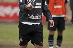 Ronaldo durante o treino do Corinthians realizado esta manhã no Parque São Jorge. O próximo jogo do time será domingo, dia 23/05 no Pacaembu, contra o Fluminense, pela 3ª rodada do Campeonato Brasileiro 2010; São Paulo, Brasil