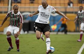 Leandro Euzebio e Souza durante partida entre Corinthians x Fluminense válida pela 3ª rodada do Campeonato Brasileiro 2010, realizada no estádio do Pacaembu
