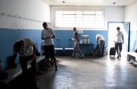 Vestiarios antes da partida entre Corinthians x Atlético-PR, válida pela decisão da Taca cidade de Londrina, realizada esta tarde no estádio do Café, em Londrina/Parana