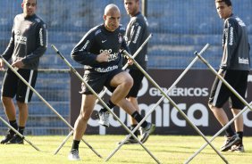 Julio Cesar durante treinamento do Corinthians, realizado esta manh no Parque So Jorge. O prximo jogo do time pelo Campeonato Brasileiro 2010, ser dia 14/07, contra o Cear no Castelo, em Fortaleza; So Paulo, Brasil