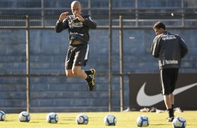 Julio Cesar durante treinamento do Corinthians, realizado esta manh no Parque So Jorge. O prximo jogo do time pelo Campeonato Brasileiro 2010, ser dia 14/07, contra o Cear no Castelo, em Fortaleza; So Paulo, Brasil