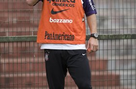 Bruno Cesar durante o treino do Corinthians realizado esta manhã no Parque São Jorge; o próximo jogo do time será quarta-feira, dia 14/07, contra o Ceará, no estádio Castelão, em Fortaleza pela 8ª rodada do Brasileirao 2010