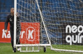 Durante o treino do Corinthians realizado esta manh no Parque So Jorge; o prximo jogo do time ser domingo, dia 18/07, contra o Atltico-MG, no estdio do Pacaembu, pela 9 rodada do Brasileirao 2010