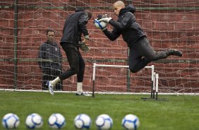 Durante o treino do Corinthians realizado esta manh no Parque So Jorge; o prximo jogo do time ser domingo, dia 18/07, contra o Atltico-MG, no estdio do Pacaembu, pela 9 rodada do Brasileirao 2010