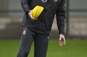 Durante o treino do Corinthians realizado esta manh no Parque So Jorge; o prximo jogo do time ser domingo, dia 18/07, contra o Atltico-MG, no estdio do Pacaembu, pela 9 rodada do Brasileirao 2010