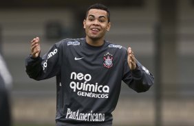 Durante o treino do Corinthians realizado esta manh no Parque So Jorge; o prximo jogo do time ser domingo, dia 18/07, contra o Atltico-MG, no estdio do Pacaembu, pela 9 rodada do Brasileirao 2010