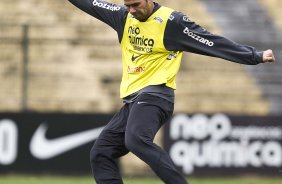 Durante o treino do Corinthians realizado esta manh no Parque So Jorge; o prximo jogo do time ser domingo, dia 18/07, contra o Atltico-MG, no estdio do Pacaembu, pela 9 rodada do Brasileirao 2010