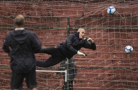 Durante o treino do Corinthians realizado esta manh no Parque So Jorge; o prximo jogo do time ser domingo, dia 18/07, contra o Atltico-MG, no estdio do Pacaembu, pela 9 rodada do Brasileirao 2010