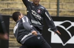 Durante o treino do Corinthians realizado esta manh no Parque So Jorge; o prximo jogo do time ser domingo, dia 18/07, contra o Atltico-MG, no estdio do Pacaembu, pela 9 rodada do Brasileirao 2010