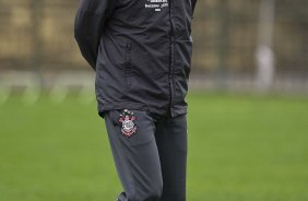 Durante o treino do Corinthians realizado esta manh no Parque So Jorge; o prximo jogo do time ser domingo, dia 18/07, contra o Atltico-MG, no estdio do Pacaembu, pela 9 rodada do Brasileirao 2010