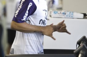 Dentinho durante o treino do Corinthians, realizado esta tarde no Parque So Jorge. O prximo jogo do time, ser domingo, dia 25/07, contra o Guarani/Campinas, no estdio do Pacaembu, pela 11a rodada do Brasileiro 2010