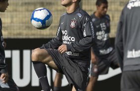 Alessandro durante o treino do Corinthians, realizado esta manh no Parque So Jorge. O prximo jogo do time, ser domingo, dia 01/08/2010, contra o Palmeiras, no estdio do Pacaembu, pela 12. a rodada do Brasileiro 2010