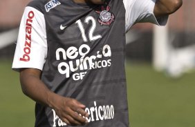 Elias durante o treino do Corinthians, realizado esta manh no Parque So Jorge. O prximo jogo do time, ser domingo, dia 01/08/2010, contra o Palmeiras, no estdio do Pacaembu, pela 12. a rodada do Brasileiro 2010