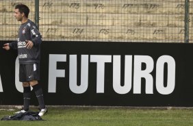 Matias Defederico durante o treino do Corinthians, realizado esta manh no Parque So Jorge. O prximo jogo do time, ser domingo, dia 01/08/2010, contra o Palmeiras, no estdio do Pacaembu, pela 12. a rodada do Brasileiro 2010