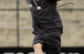 O tcnico Adilson Batista do Corinthians durante treino realizado no Parque So Jorge