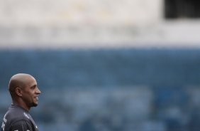 Roberto Carlos do Corinthians durante treino realizado no Parque So Jorge