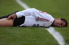 Dentinho do Corinthians em partida válida pelo Campeonato Brasileiro realizado no Pacaembu