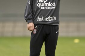 Bruno Cesar durante o treino do Corinthians, realizado esta manh no Parque So Jorge. O prximo jogo da equipe, ser domingo, dia 15/08/2010, contra o Ava, no estdio da Ressacada, em Florianopolis, pela 14. a rodada do Campeonato Brasileiro de 2010