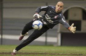 Julio Cesar durante o treino do Corinthians, realizado esta manh no Parque So Jorge. O prximo jogo da equipe, ser domingo, dia 15/08/2010, contra o Ava, no estdio da Ressacada, em Florianopolis, pela 14. a rodada do Campeonato Brasileiro de 2010