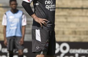 Bruno Cesar durante o treino do Corinthians, realizado esta manh no Parque So Jorge. O prximo jogo da equipe, ser amanh, quarta-feira, dia 25/08, contra o Cruzeiro, no estdio Joo Havelange, em Uberlandia, pela 16. a rodada do Campeonato Brasileiro de 2010