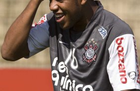 Jucilei durante o treino do Corinthians, realizado esta manh no Parque So Jorge. O prximo jogo da equipe, ser amanh, quarta-feira, dia 25/08, contra o Cruzeiro, no estdio Joo Havelange, em Uberlandia, pela 16. a rodada do Campeonato Brasileiro de 2010