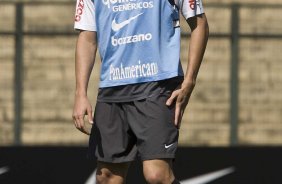 Leandro Castn durante o treino do Corinthians, realizado esta manh no Parque So Jorge. O prximo jogo da equipe, ser amanh, quarta-feira, dia 25/08, contra o Cruzeiro, no estdio Joo Havelange, em Uberlandia, pela 16. a rodada do Campeonato Brasileiro de 2010