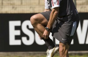 Paulo Andr que entra no lugar de William, machucado, durante o treino do Corinthians, realizado esta manh no Parque So Jorge. O prximo jogo da equipe, ser amanh, quarta-feira, dia 25/08, contra o Cruzeiro, no estdio Joo Havelange, em Uberlandia, pela 16. a rodada do Campeonato Brasileiro de 2010