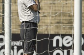 Adilson Batista durante o treino do Corinthians, realizado esta manhã no Parque São Jorge. O próximo jogo da equipe, será domingo, dia 29/08, contra o Vitoria/BA, no estádio do Pacaembu, pela 17. a rodada do Campeonato Brasileiro de 2010