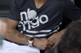 Roberto Carlos durante o treino do Corinthians, realizado esta manh no Parque So Jorge. O prximo jogo da equipe, ser domingo, dia 29/08, contra o Vitoria/BA, no estdio do Pacaembu, pela 17. a rodada do Campeonato Brasileiro de 2010
