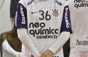 Bruno Cesar nos vestirios antes da partida entre Atltico-PR x Corinthians, vlida pela 20 rodada do Campeonato Brasileiro de 2010, serie A, realizada esta noite no estdio da Arena da Baixada, em Curitiba