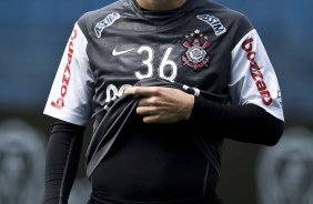 Bruno Cesar durante o treino do Corinthians, realizado esta manh no Parque So Jorge. O prximo jogo da equipe, ser amanh, sbado, dia 11/09, contra o Grmio, no Pacaembu, pela 21. a rodada do Campeonato Brasileiro de 2010