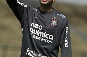 Leandro Castn durante o treino do Corinthians, realizado esta manh no Parque So Jorge. O prximo jogo da equipe, ser amanh, sbado, dia 11/09, contra o Grmio, no Pacaembu, pela 21. a rodada do Campeonato Brasileiro de 2010