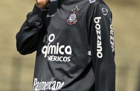 Moacir durante o treino do Corinthians, realizado esta manhã no Parque São Jorge. O próximo jogo da equipe, será amanhã, sábado, dia 11/09, contra o Grêmio, no Pacaembu, pela 21. a rodada do Campeonato Brasileiro de 2010