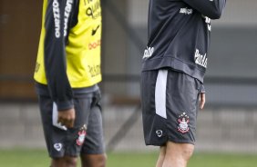 Renato e Ronaldo(d) durante o treino do Corinthians, realizado esta manh no Parque So Jorge. O prximo jogo da equipe, ser amanh, sbado, dia 11/09, contra o Grmio, no Pacaembu, pela 21. a rodada do Campeonato Brasileiro de 2010