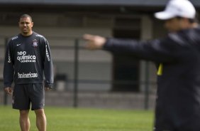 Ronaldo durante o treino do Corinthians, realizado esta manh no Parque So Jorge. O prximo jogo da equipe, ser amanh, sbado, dia 11/09, contra o Grmio, no Pacaembu, pela 21. a rodada do Campeonato Brasileiro de 2010