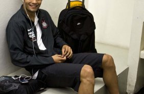 William Morais nos vestirios antes da partida entre Corinthians x Grmio/Presidente Prudente, vlida pela 23 rodada do Campeonato Brasileiro de 2010, serie A, realizada esta noite no estdio do Pacaembu