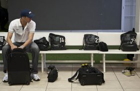 Leandro Castn nos vestirios antes da partida entre Internacional/RS x Corinthians vlida pela 25 rodada do Campeonato Brasileiro de 2010, serie A, realizada esta tarde no estdio Beira-Rio, em Porto Alegre