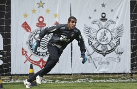 Danilo Fernandes durante o treino do Corinthians, realizado esta manh no CT Joaquim Grava, no Parque Ecolgico do Tiete. O prximo jogo da equipe, ser domingo dia 10/10, contra o Atltico-GO, no Pacaembu, pela 29. a rodada do Campeonato Brasileiro de 2010