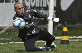 Julio Cesar durante o treino do Corinthians, realizado esta manh no CT Joaquim Grava, no Parque Ecolgico do Tiete. O prximo jogo da equipe, ser domingo dia 10/10, contra o Atltico-GO, no Pacaembu, pela 29. a rodada do Campeonato Brasileiro de 2010