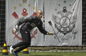 Julio Cesar durante o treino do Corinthians, realizado esta manh no CT Joaquim Grava, no Parque Ecolgico do Tiete. O prximo jogo da equipe, ser domingo dia 10/10, contra o Atltico-GO, no Pacaembu, pela 29. a rodada do Campeonato Brasileiro de 2010