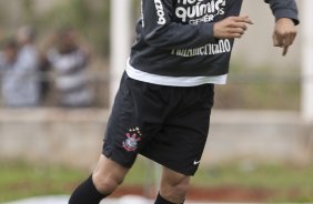 William Morais durante o treino do Corinthians, realizado esta manh no CT Joaquim Grava, no Parque Ecolgico do Tiete. O prximo jogo da equipe, ser amanh, domingo dia 10/10, contra o Atltico-GO, no Pacaembu, pela 29. a rodada do Campeonato Brasileiro de 2010