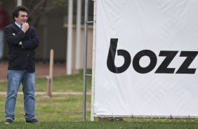 Andres Sanchez, presidente, durante o treino do Corinthians, realizado esta tarde no CT Joaquim Grava, no Parque Ecolgico do Tiete. O prximo jogo da equipe, ser quarta-feira, dia 13/10, contra o Vasco/RJ, em So Janurio, ultimo jogo da 18. a rodada do Campeonato Brasileiro de 2010