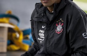 Fabio Carille, tcnico interino durante o treino do Corinthians, realizado esta tarde no CT Joaquim Grava, no Parque Ecolgico do Tiete. O prximo jogo da equipe, ser quarta-feira, dia 13/10, contra o Vasco/RJ, em So Janurio, ultimo jogo da 18. a rodada do Campeonato Brasileiro de 2010