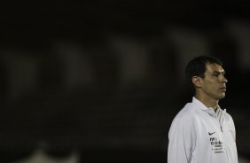 O técnico Fabio Carille do Corinthians durante partida válida pelo Campeonato Brasileiro série A realizado no estádio São Januário