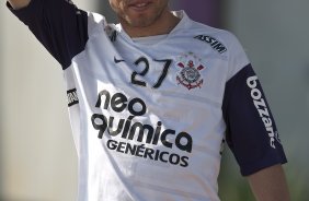 Bruno Cesar durante o treino do Corinthians, realizado esta tarde no CT Joaquim Grava no Parque Ecolgico. O prximo jogo da equipe ser domingo, dia 24/10, contra o Palmeiras no Pacaembu, pela 31. a rodada do Campeonato Brasileiro de 2010
