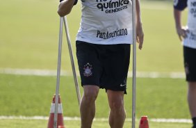 Paulo Andr durante o treino do Corinthians, realizado esta tarde no CT Joaquim Grava no Parque Ecolgico. O prximo jogo da equipe ser domingo, dia 24/10, contra o Palmeiras no Pacaembu, pela 31. a rodada do Campeonato Brasileiro de 2010