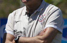 Tite durante o treino do Corinthians, realizado esta manh no CT Joaquim Grava no Parque Ecolgico. O prximo jogo da equipe ser domingo, dia 24/10, contra o Palmeiras no Pacaembu, pela 31. a rodada do Campeonato Brasileiro de 2010