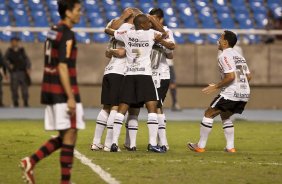 Durante a partida entre Flamengo x Corinthians, válida pela 32ª rodada do Campeonato Brasileiro de 2010, serie A, realizada esta noite no estádio do Engenhão