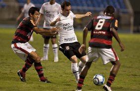 Durante a partida entre Flamengo x Corinthians, válida pela 32ª rodada do Campeonato Brasileiro de 2010, serie A, realizada esta noite no estádio do Engenhão