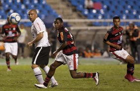 Durante a partida entre Flamengo x Corinthians, válida pela 32ª rodada do Campeonato Brasileiro de 2010, serie A, realizada esta noite no estádio do Engenhão